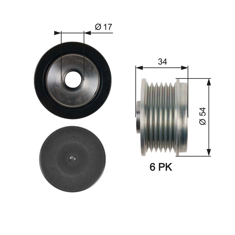 Roue libre d'alternateur GATES OAP7135