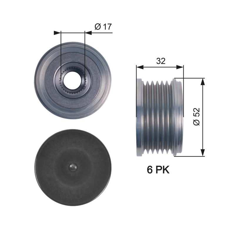 Alternator Freewheel Clutch GATES OAP7140