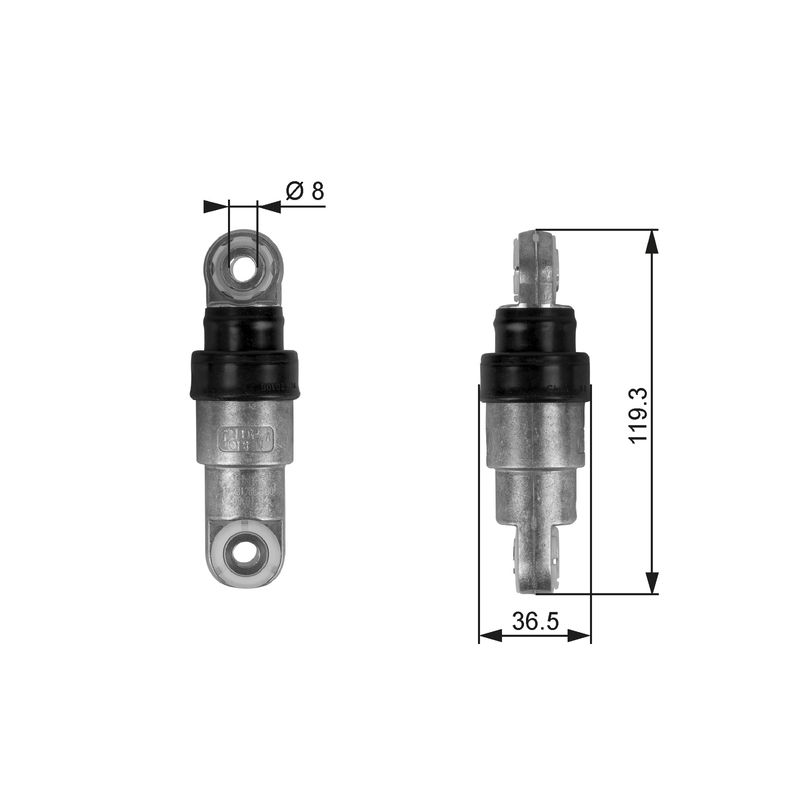 Vibration Damper, V-ribbed belt GATES T38218