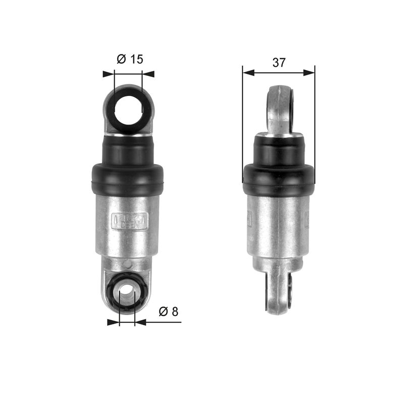 Vibracijos slopintuvas, V formos rumbuotas diržas GATES T39097