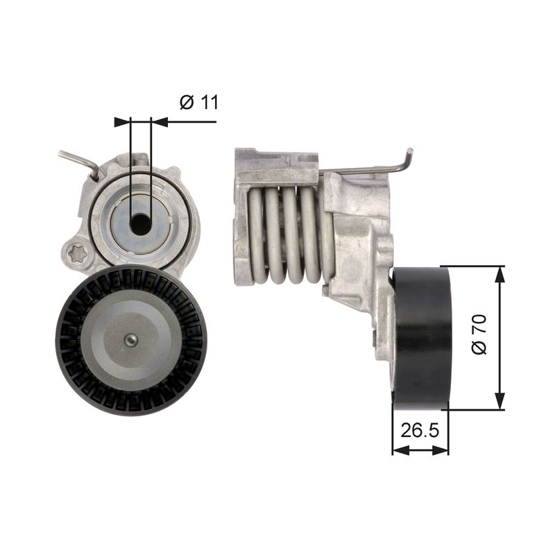 Belt Tensioner, V-ribbed belt GATES T39115