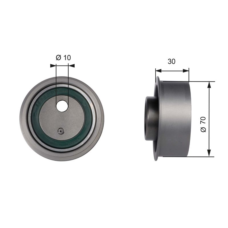 Tensioner Pulley, timing belt GATES T41041