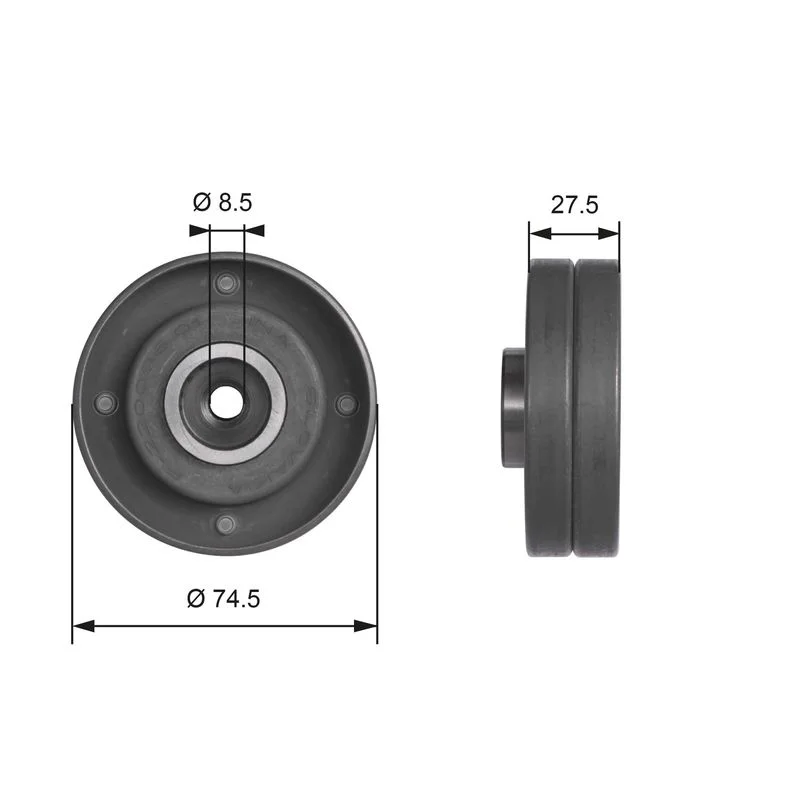 Deflection Pulley/Guide Pulley, timing belt GATES T41174