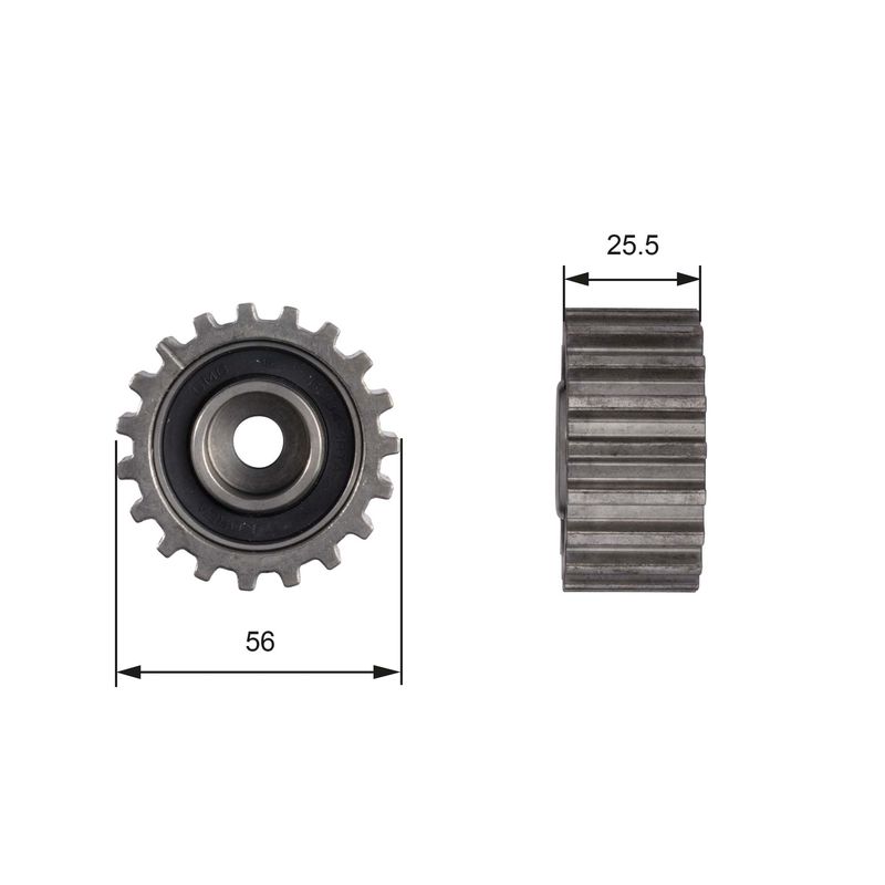 Deflection/Guide Pulley, timing belt GATES T42000