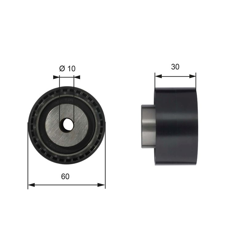 Deflection/Guide Pulley, timing belt GATES T42070