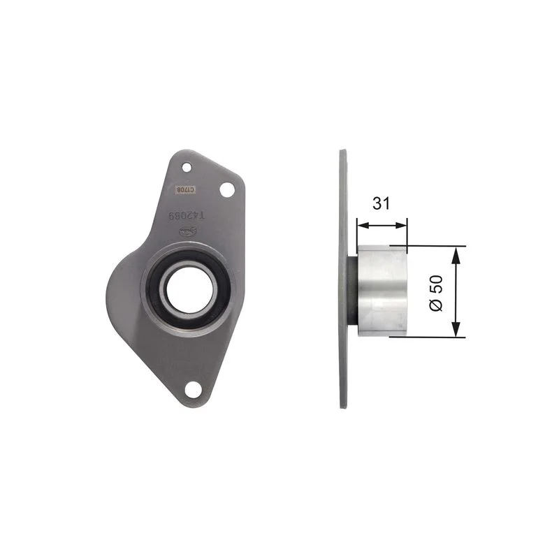 Deflection Pulley/Guide Pulley, timing belt GATES T42089