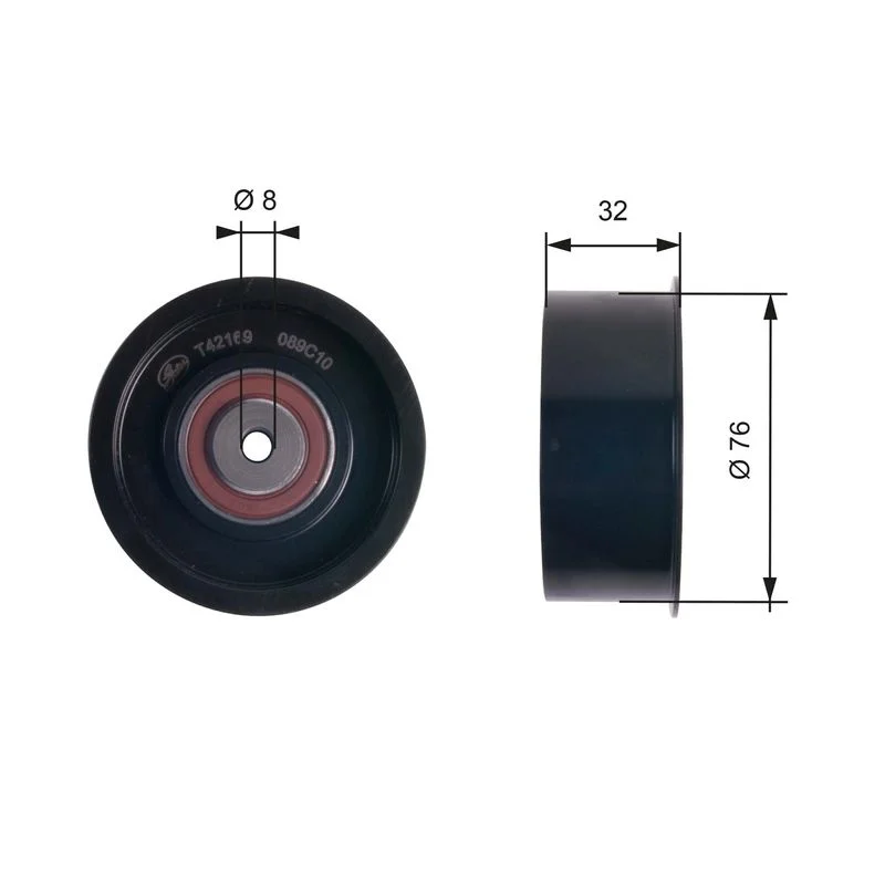 Deflection Pulley/Guide Pulley, timing belt GATES T42169