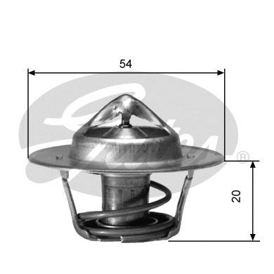 Thermostat, coolant GATES TH00182G2