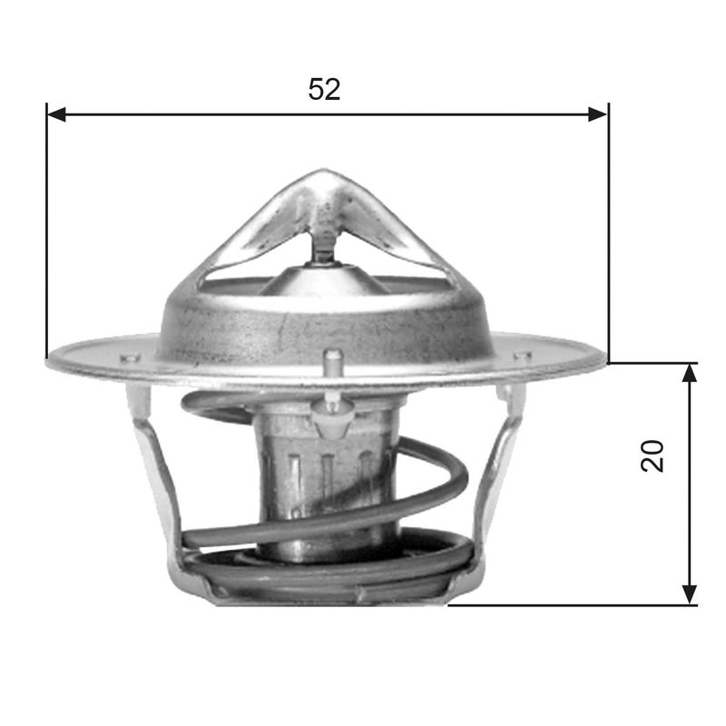 Thermostat, coolant GATES TH04182G1