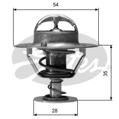 Thermostat, coolant GATES TH04277G1