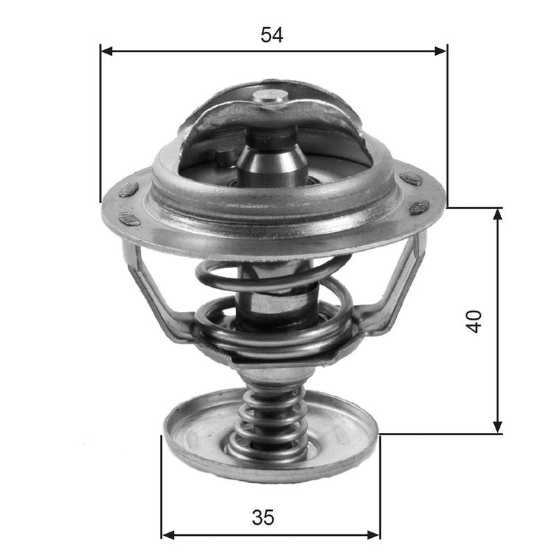 Thermostat, coolant GATES TH06082G1