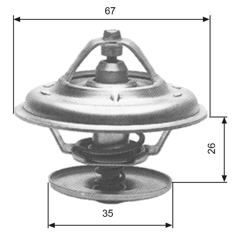 Termostatas, aušinimo skystis GATES TH11680G1