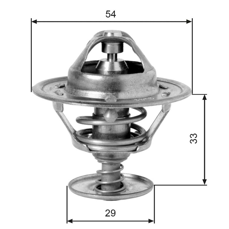 Termostatas, aušinimo skystis GATES TH12988G1