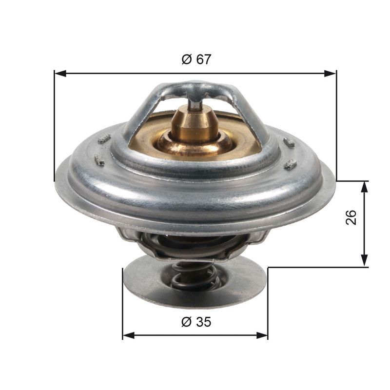 Thermostat, coolant GATES TH13287G1