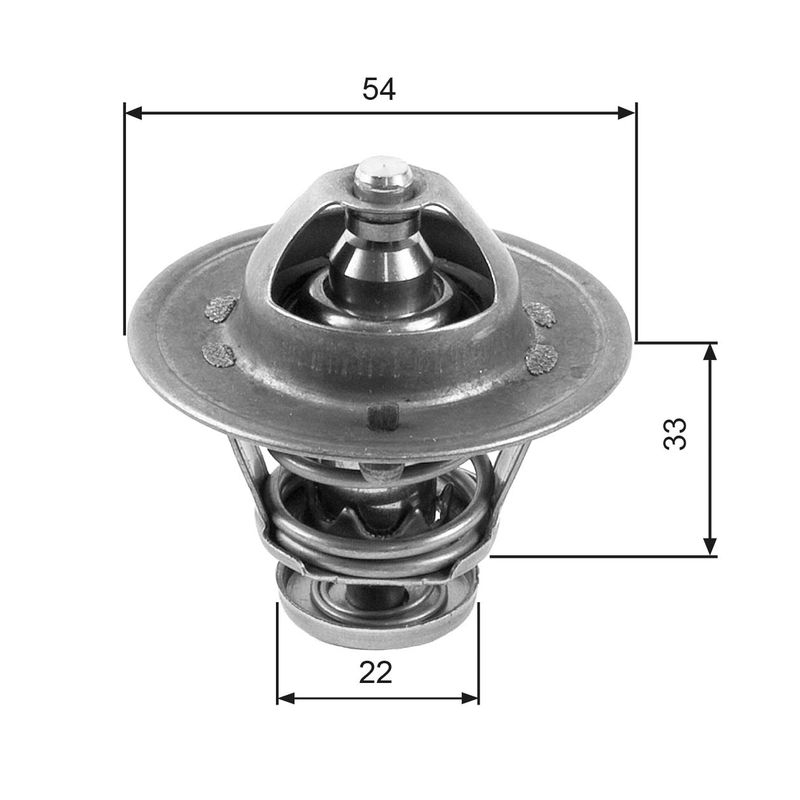 Termostatas, aušinimo skystis GATES TH22285G1