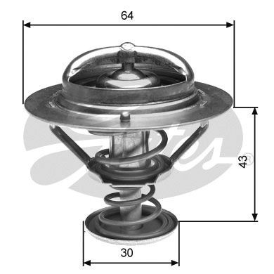 Thermostat, coolant GATES TH27082G1