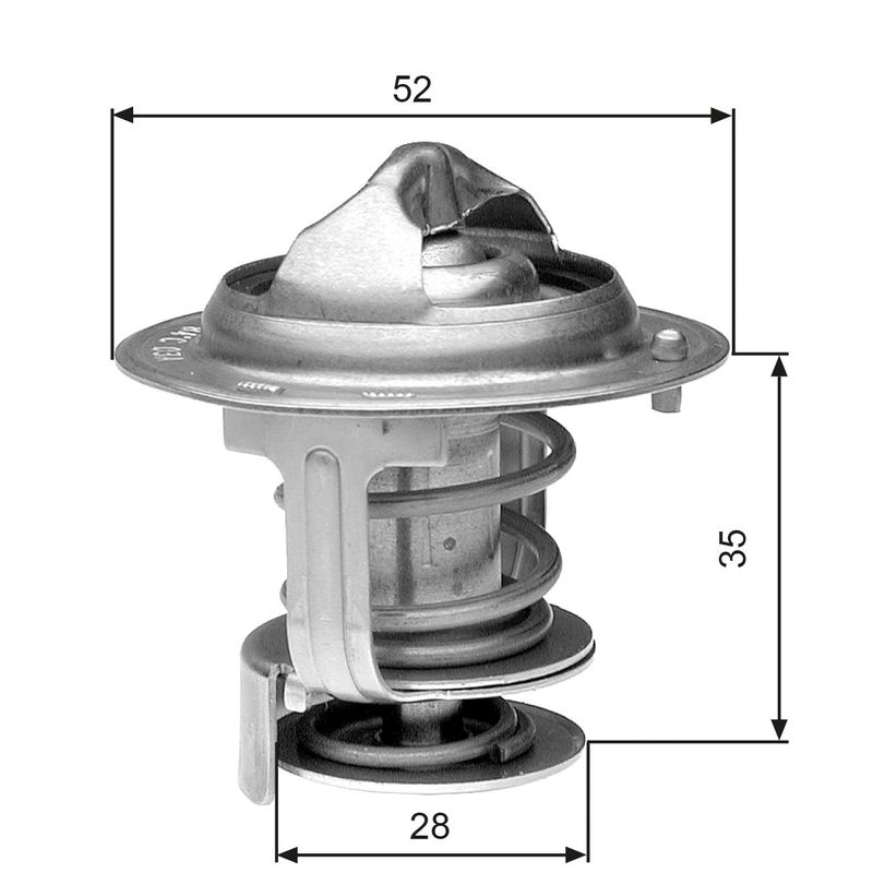 Thermostat, coolant GATES TH29478G1