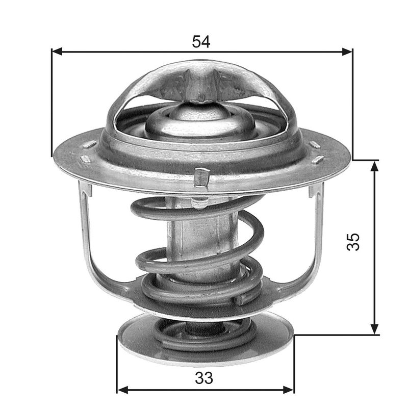 Termostatas, aušinimo skystis GATES TH29988G1