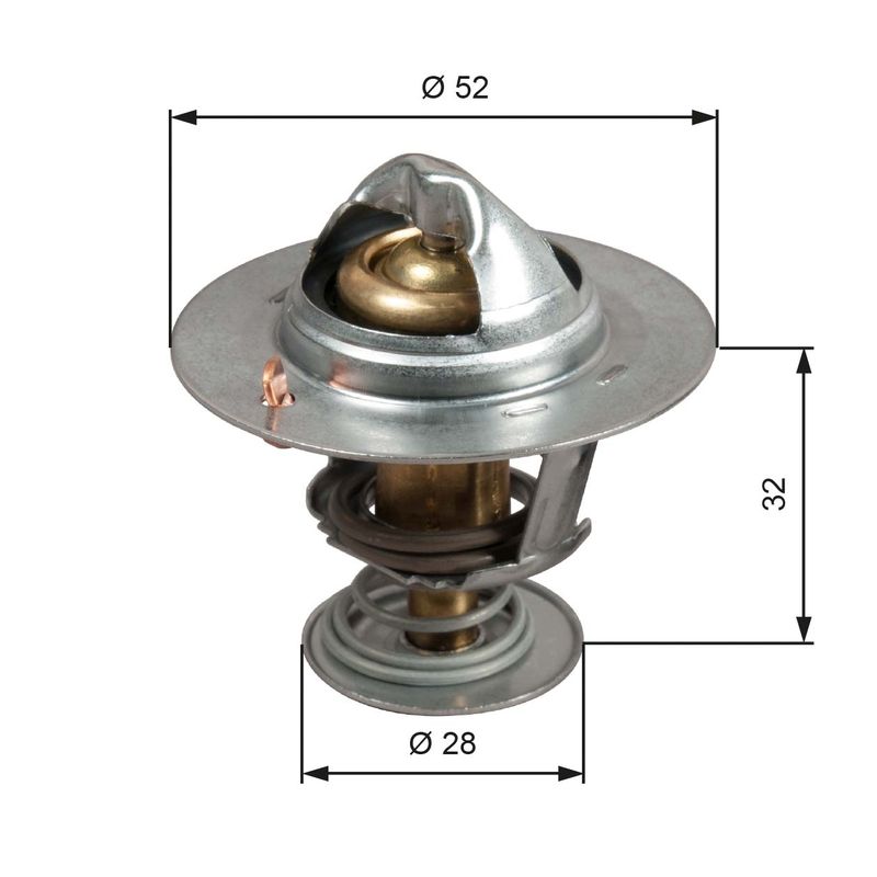 Thermostat, coolant GATES TH50292G1