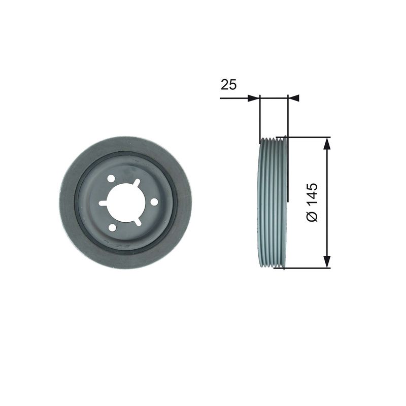 Belt Pulley, crankshaft GATES TVD1056