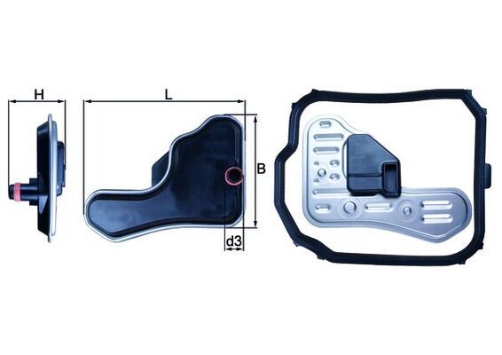 Hidraulinis filtras, automatinė transmisija KNECHT HX 148D