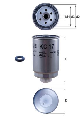 Фільтр палива KNECHT KC 17D