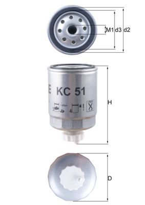 Фільтр палива KNECHT KC 51