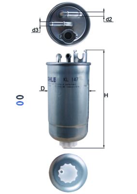 Фільтр палива KNECHT KL 147D