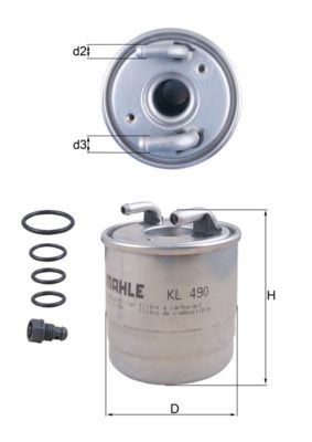 Fuel Filter KNECHT KL 490D