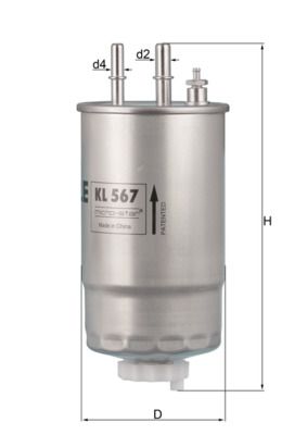 Фільтр палива KNECHT KL 567