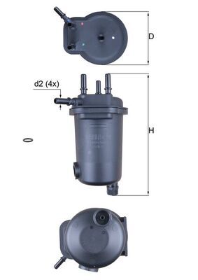 Фільтр палива KNECHT KL 632D