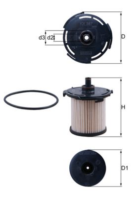 Fuel Filter KNECHT KX 387D