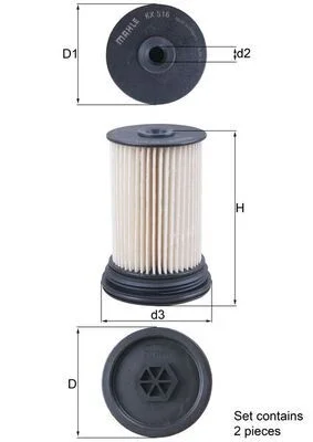 Kuro filtras KNECHT KX 516/S