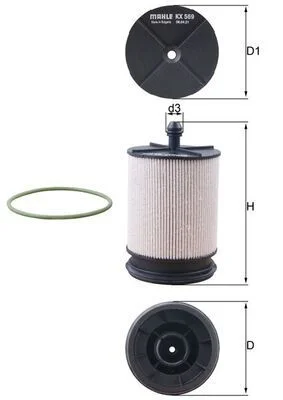 Kuro filtras KNECHT KX 569D