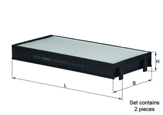 Filtras, salono oras KNECHT LA 221/S