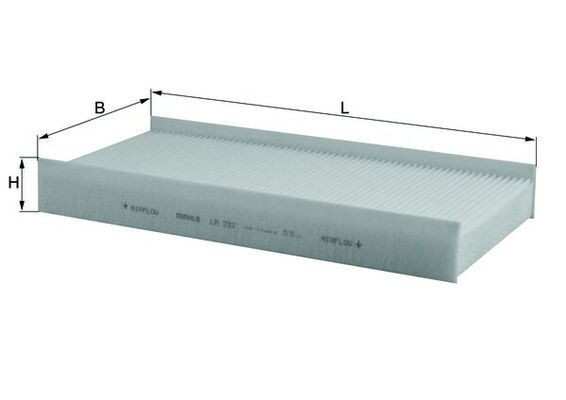 Filter, cabin air KNECHT LA 232