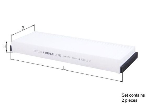 Filter, cabin air KNECHT LA 239/S