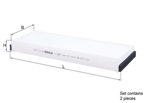 Filtras, salono oras KNECHT LA 239/S