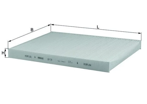 Filtras, salono oras KNECHT LA 31