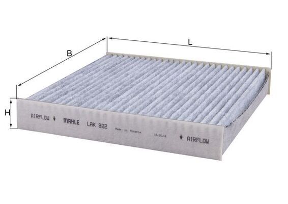 Filter, cabin air KNECHT LAK 922