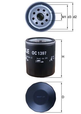 Oil Filter KNECHT OC 1397