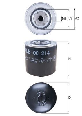 Alyvos filtras KNECHT OC 214