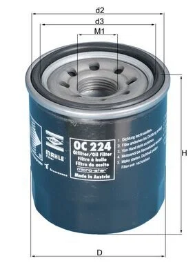 Alyvos filtras KNECHT OC 224