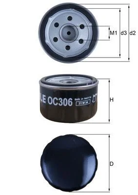 Alyvos filtras KNECHT OC 306