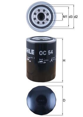 Oil Filter KNECHT OC 54