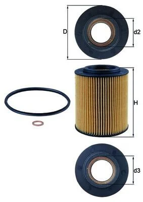 Alyvos filtras KNECHT OX 154/1D
