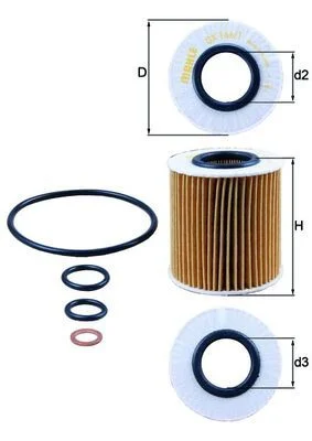 Alyvos filtras KNECHT OX 166/1D