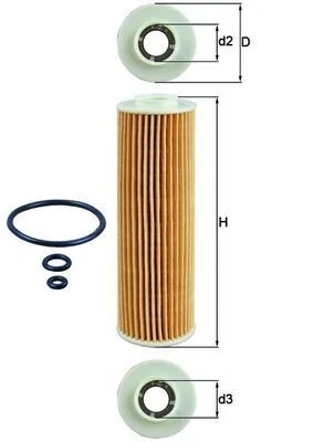 Alyvos filtras KNECHT OX 183/5D1