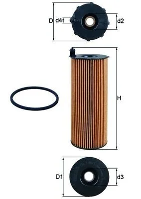 Alyvos filtras KNECHT OX 196/1D