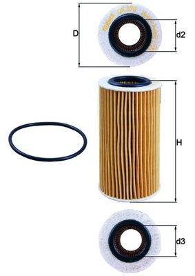 Alyvos filtras KNECHT OX 370D